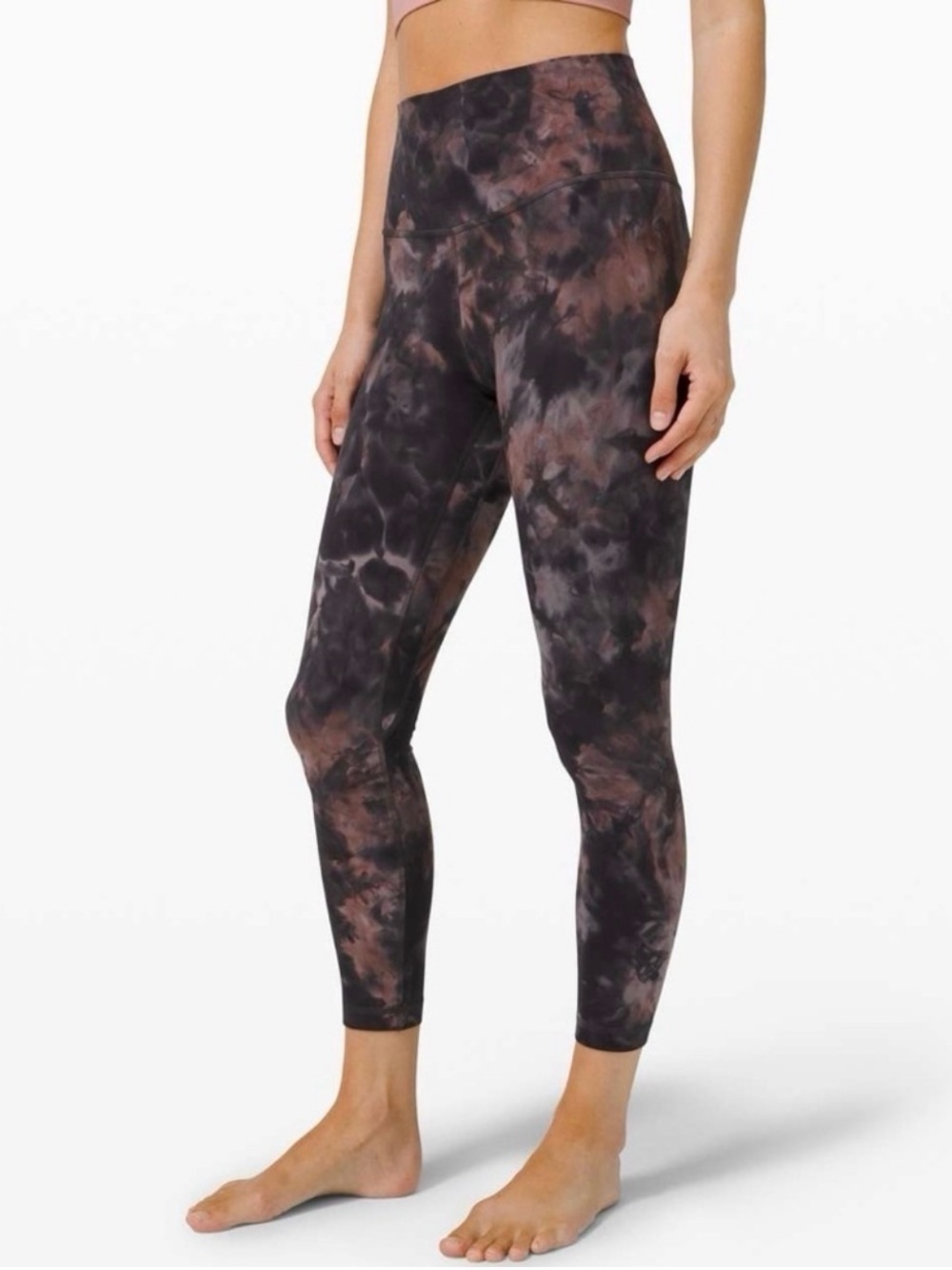 Lululemon Align 25” Diamond Dye High-Waist Stretch Leggings - Black/Brown